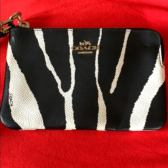 Zebra Coach wristlet. - Picture 2 of 4